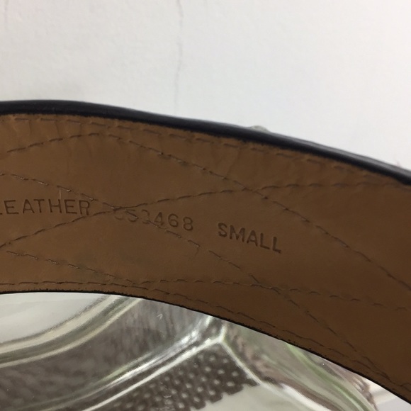 Michael Kors Small Black Argyle Pony Hair belt - Picture 8 of 8